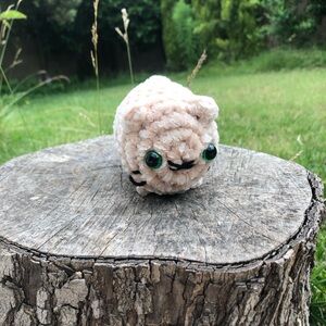 Handmade Crochet Tan Loaf Cat